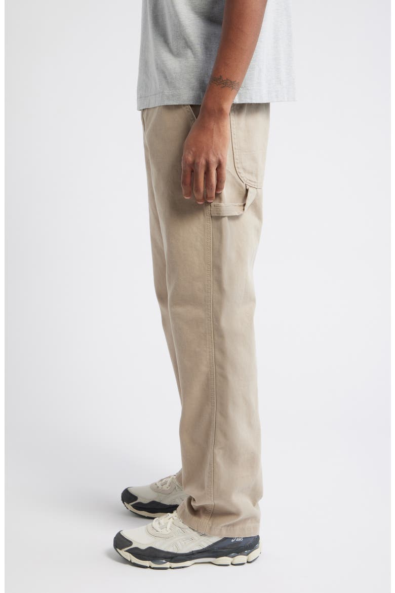 Straight Leg Cotton Canvas Carpenter Pants, Alternate, color, DESERT SAND