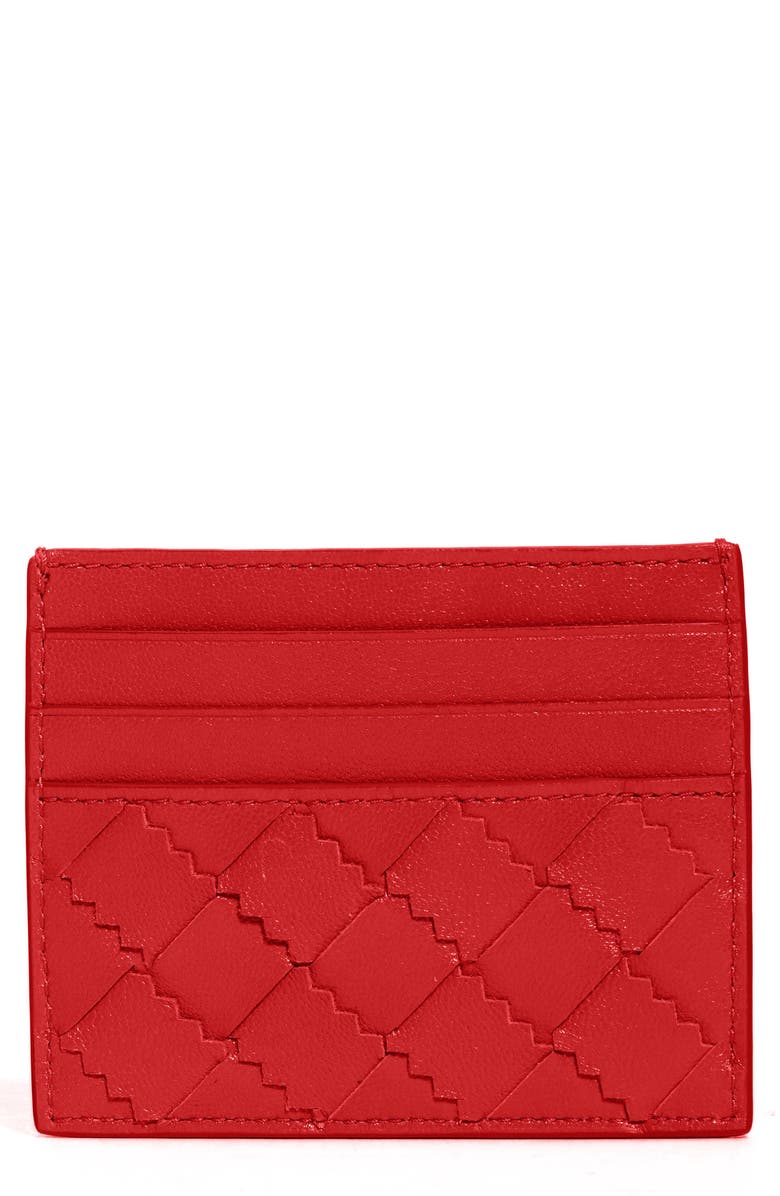 Bottega Veneta Intrecciato Leather Card Case, Main, color, 