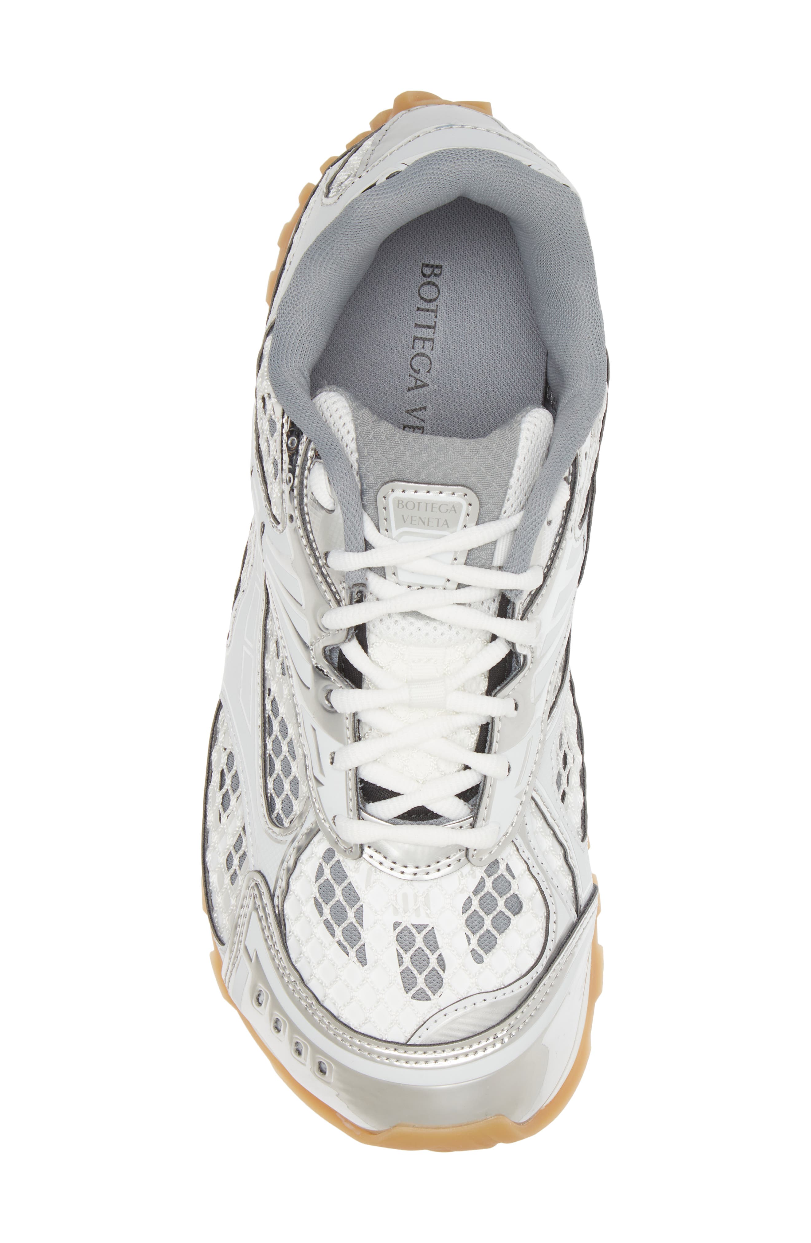 Bottega Veneta Orbit Sneaker, Alternate, color, 1425 Silver-White-Opw Rub