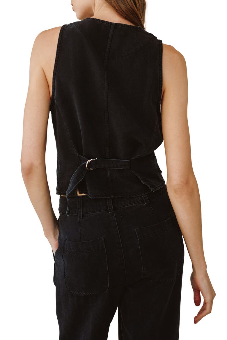 Cinch Back Vest, Alternate, color, DARK GRAPHITE WASH