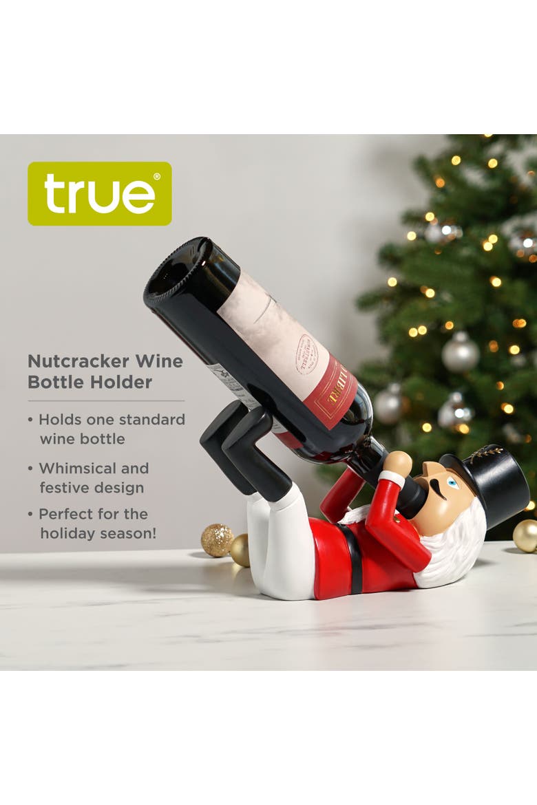Nutcracker Wine Bottle Holder, Alternate, color, Red