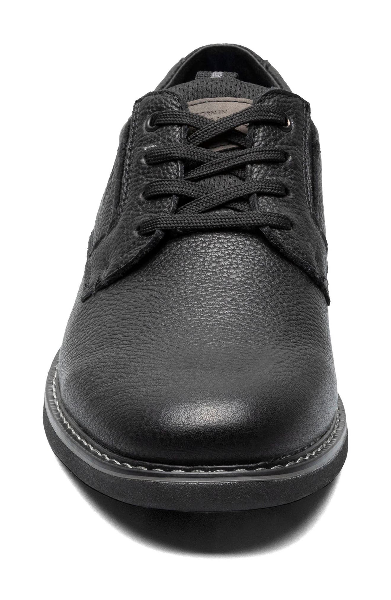 NUNN BUSH Otto Plain Toe Derby - Wide Width Available, Alternate, color, Black Tumble