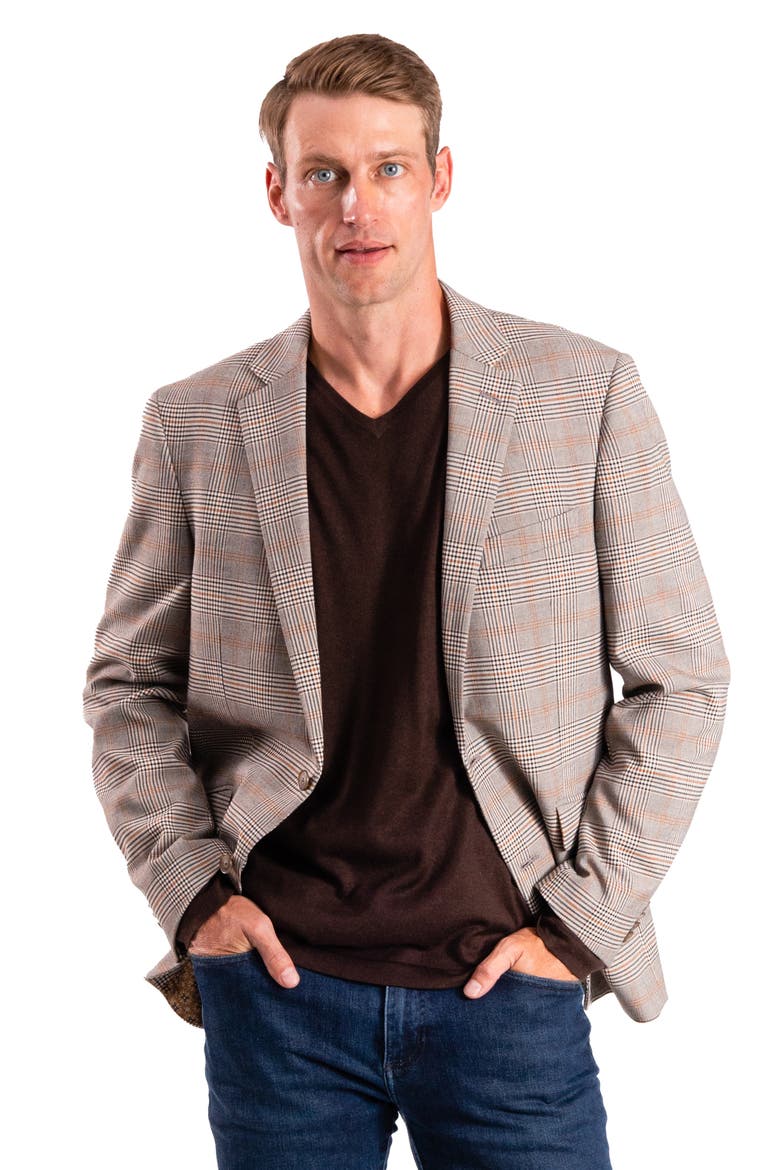 Plaid Sport Coat, Alternate, color, TAN