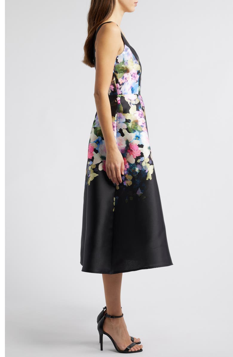 Julia Jordan Floral Fit & Flare Cocktail Midi Dress, Alternate, color,