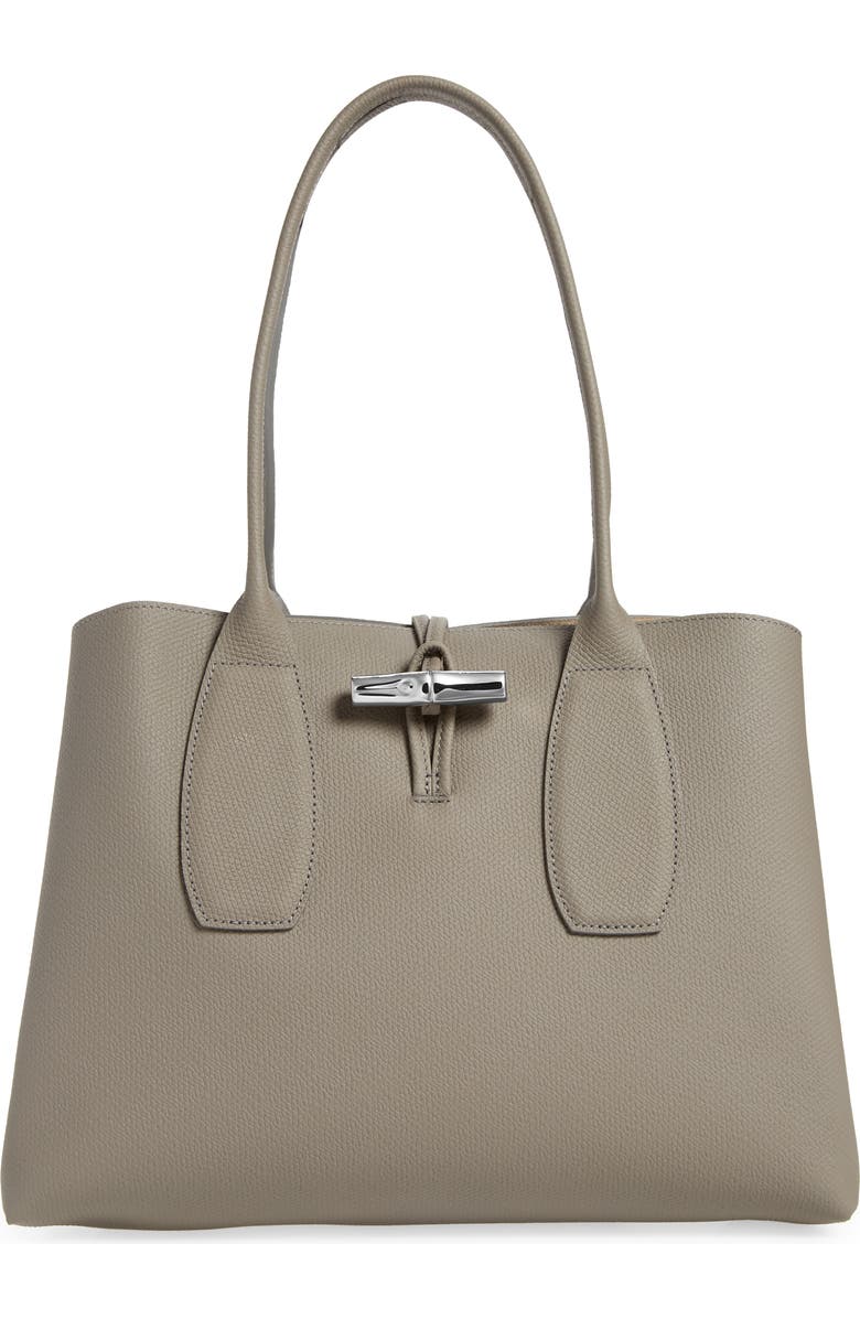 Longchamp Roseau Leather Shoulder Tote, Main, color,