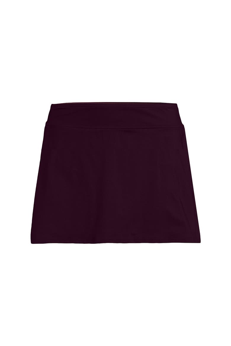 Plus Size Tummy Control Swim Skirt, Alternate, color, Dark Wine