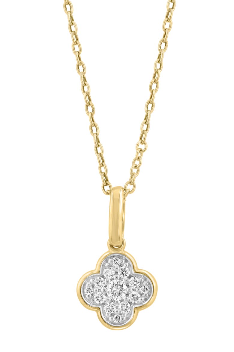 Diamond Clover Pendant Necklace, Alternate, color, WHITE