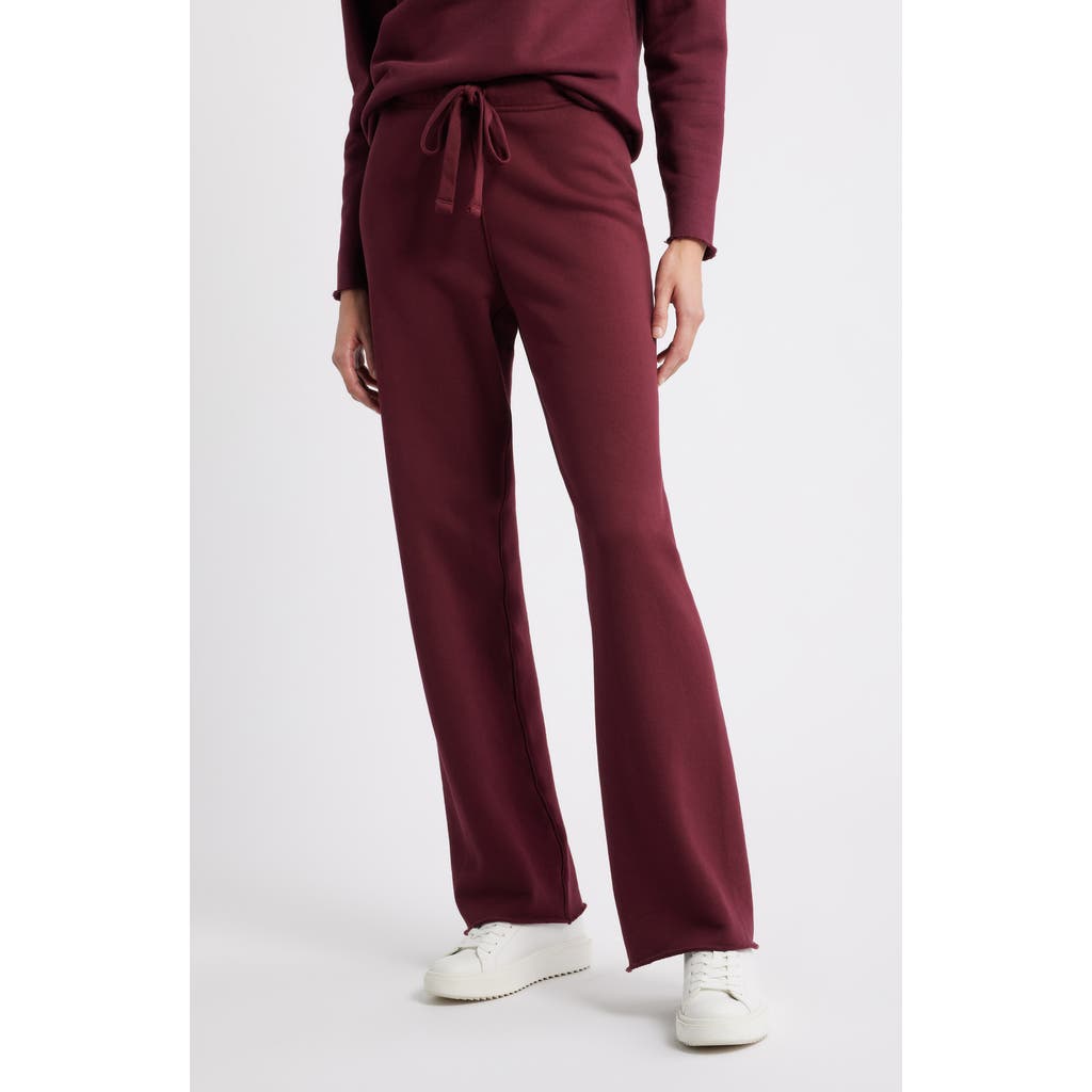 Frank & Eileen Catherine Cotton Sweatpants In Burgundy