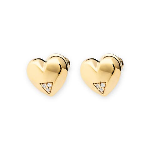 Art Deco Hearts Studs