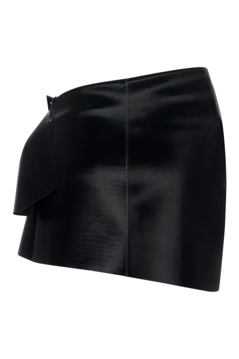 Gathered Techno Jersey Miniskirt, Alternate, color, 1999 BLACK
