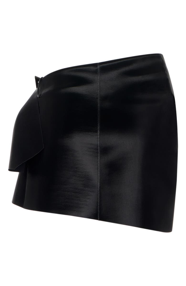 MUGLER Gathered Techno Jersey Miniskirt, Alternate, color,