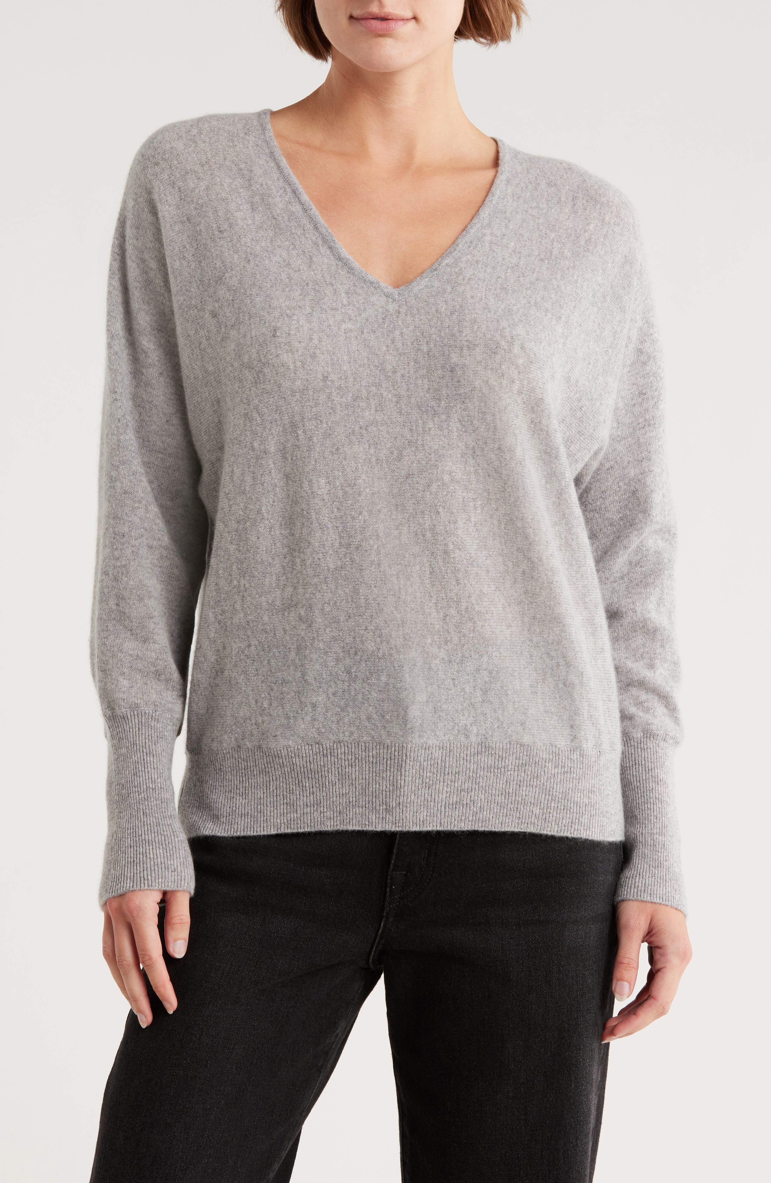 Magaschoni Cashmere V-Neck Dolman Sweater