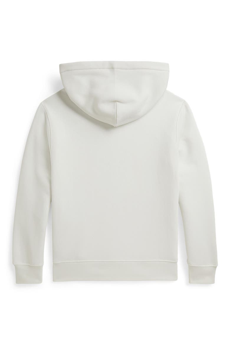 Kids' Polo Bear Fleece Pullover Hoodie, Alternate, color, DECK WASH WHITE