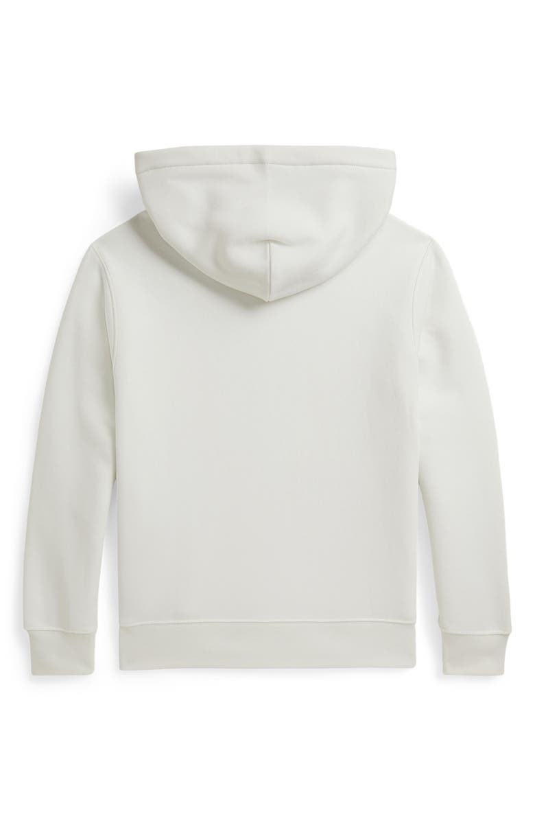 Polo Ralph Lauren Kids' Polo Bear Fleece Pullover Hoodie, Alternate, color, Deck Wash White