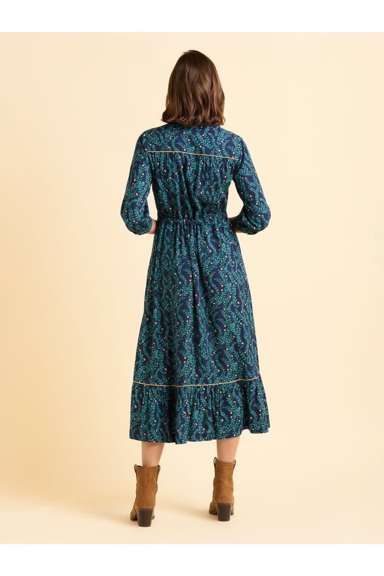 Skye 3/4 Sleeve Shirt Midi Dress, Alternate, color, Green