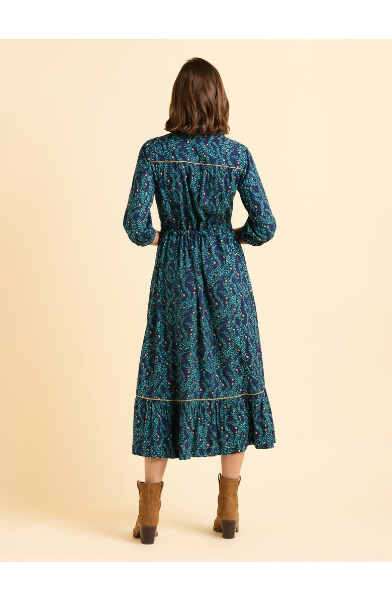 Brakeburn Skye 3/4 Sleeve Shirt Midi Dress, Alternate, color, Green