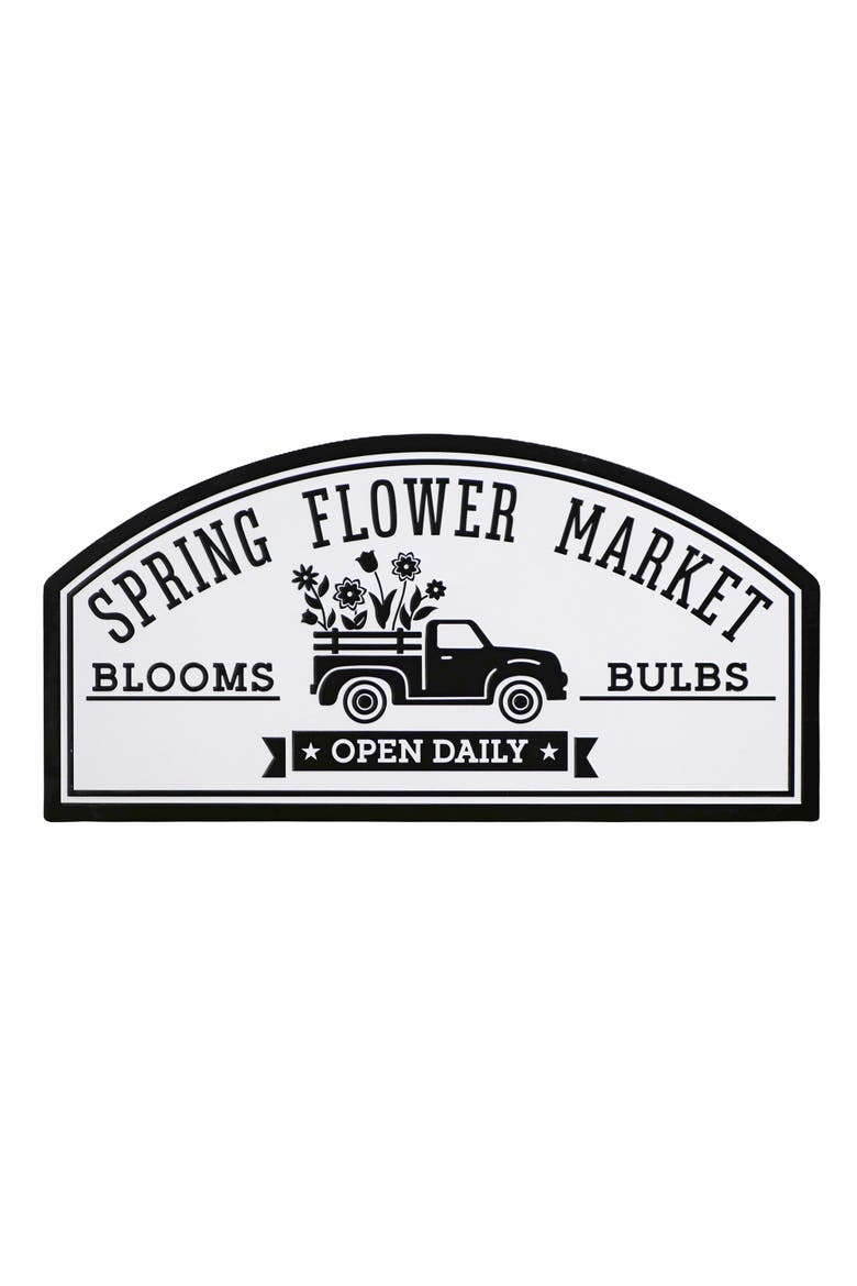 Spring Flower Market Wall Decor, Main, color, White