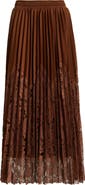 NIKKI LUND Sigrid Mixed Media Pleated Skirt
