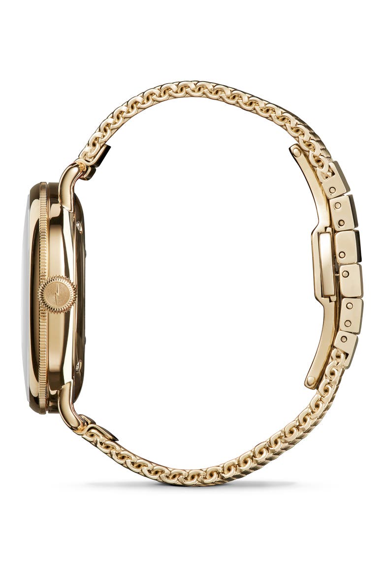 The Canfield Mesh Strap Watch, 38mm, Alternate, color, GOLD/ WHITE/ GOLD