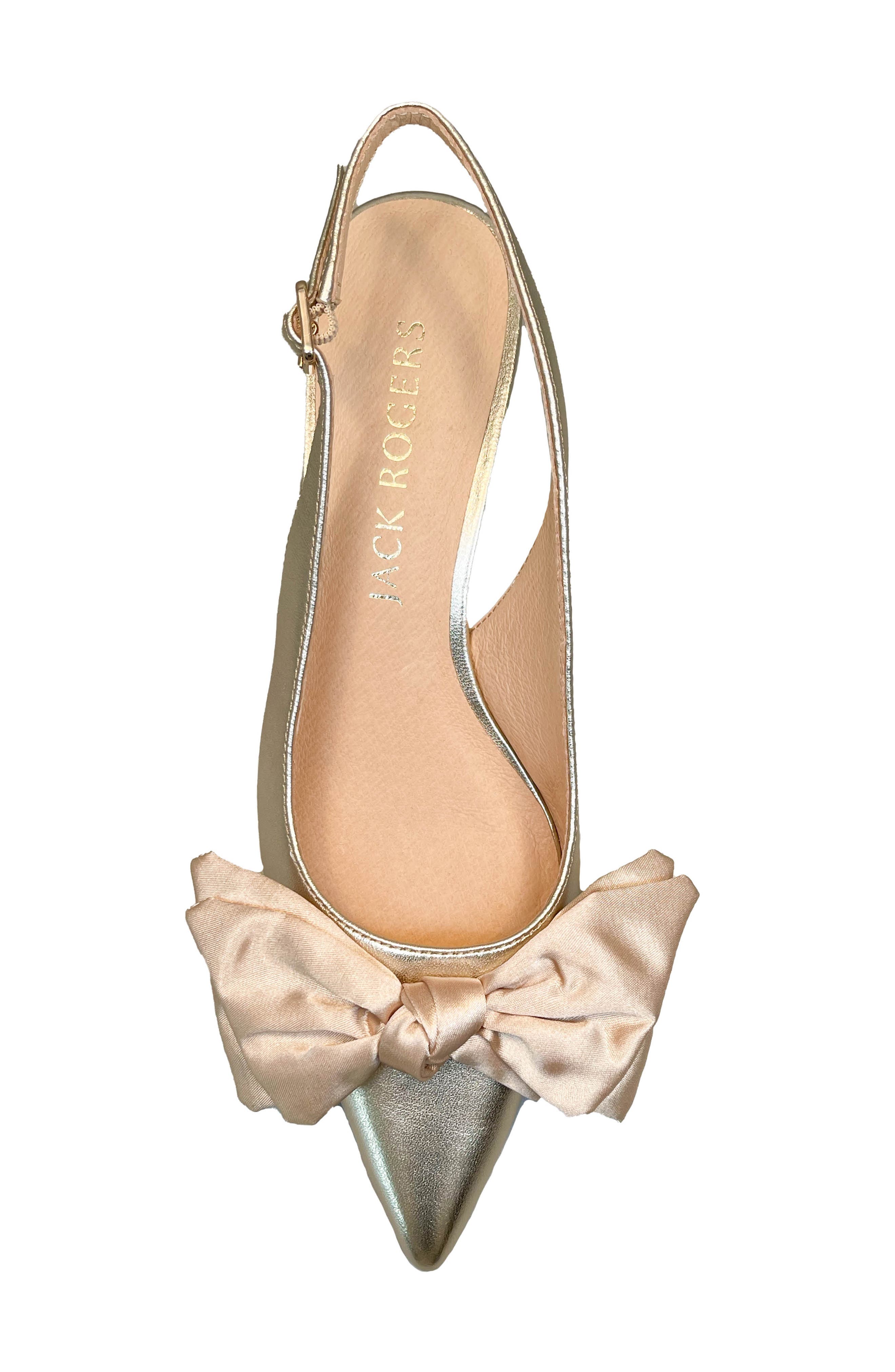 Debra Pointed Toe Kitten Heel Slingback Pump, Alternate, color, PLATINUM