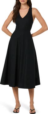 ASTR the Label Cross Back Sleeveless Midi Dress