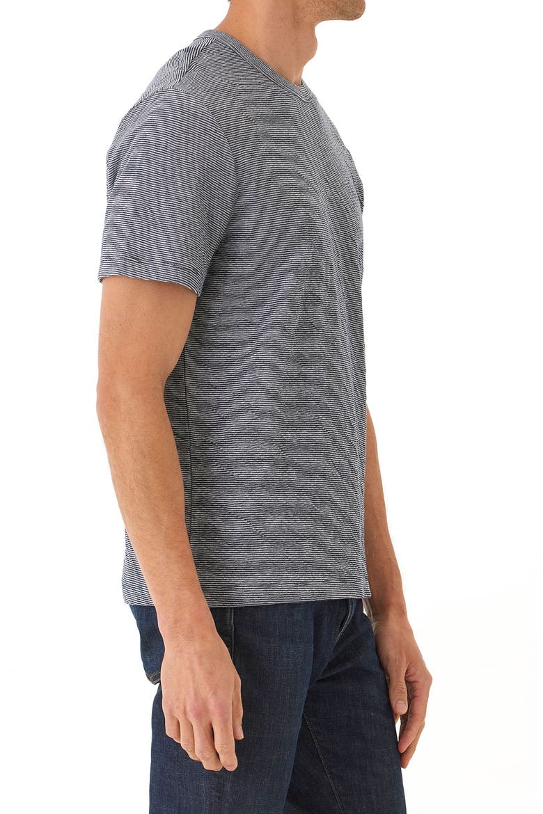 Shawn Stripe Double Face Organic Cotton T-Shirt, Alternate, color, STARGAZER ECRU