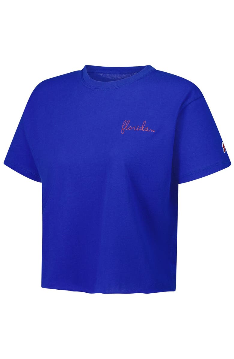 LEAGUE COLLEGIATE WEAR Women's League Collegiate Wear Royal Florida Gators Clothesline Cotton Midi T-Shirt, Alternate, color, 