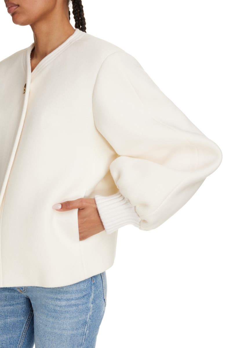 Chloé Balloon Sleeve Wool Blend Jacket, Alternate, color, 