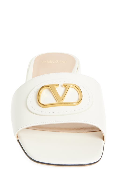 Valentino Garavani Vlogo Signature Slide Sandal In White