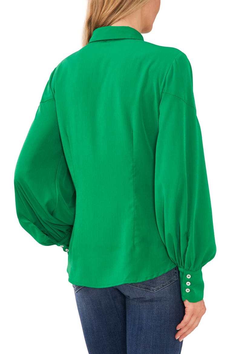 Tie Neck Blouse, Alternate, color, CACTUS GREEN