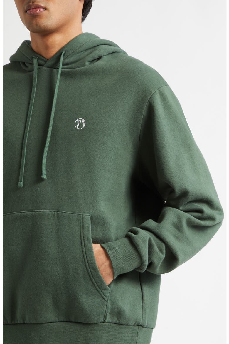 Hooded Fleece Logo Sweatshirt, Alternate, color, DARK GREEN