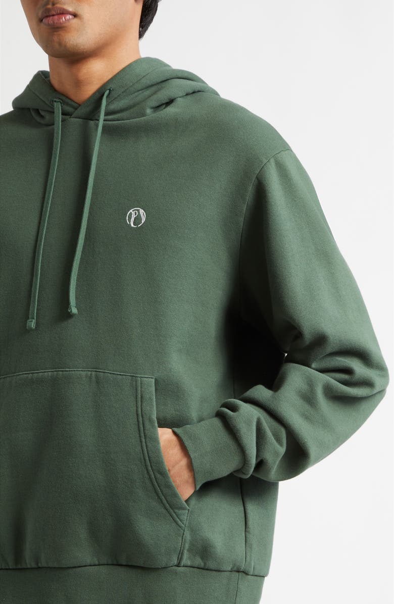 PALMES Hooded Fleece Logo Sweatshirt, Alternate, color, Dark Green