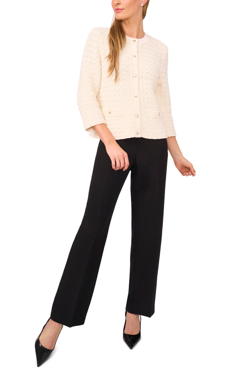Halogen<sup>®</sup> Open Stitch Cardigan, Alternate, color, Birch Lurex