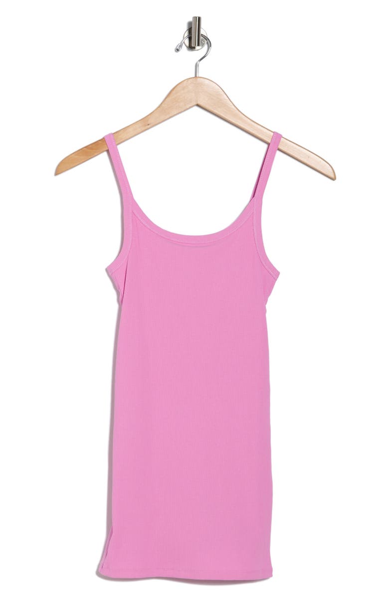 Florence by Mills Ribbed Cami Minidress with Shorts, Alternate, color, Opera Mauve