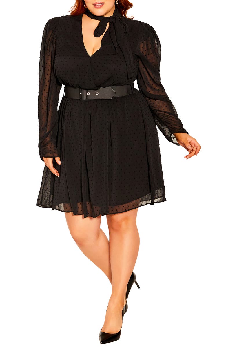 City Chic Adore Me Long Sleeve Dress, Main, color,