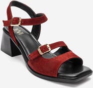 Forever & Always Shoes Yolen Leather Block Heel Sandal