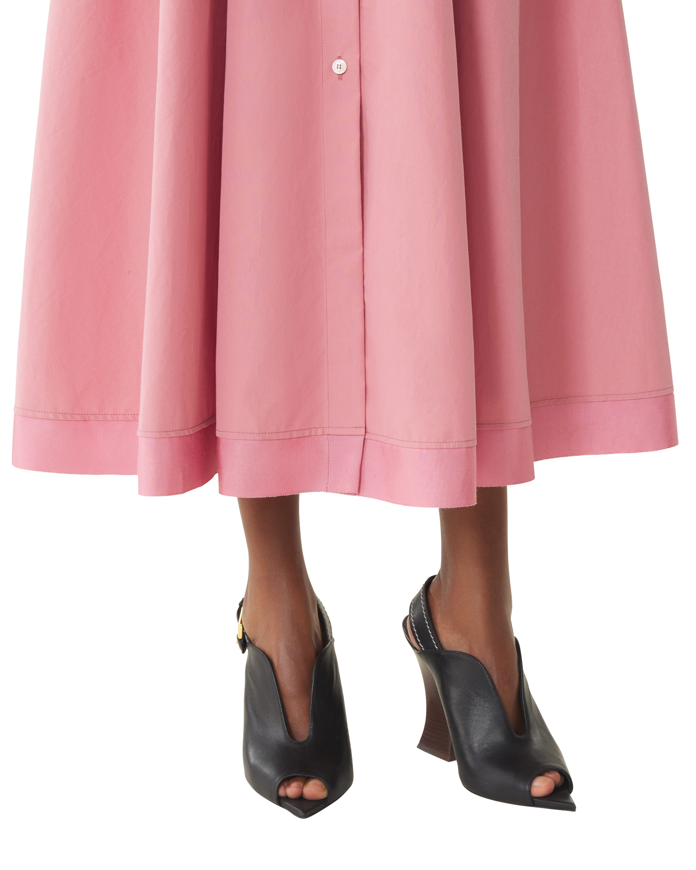 Lanvin Buckle Arch Heeled Leather Mules, Alternate, color, Black