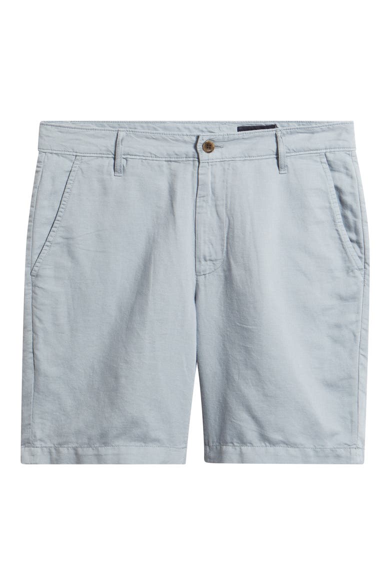 Wanderer Linen & Cotton Chino Shorts, Alternate, color, SMOKY SAPPHIRE