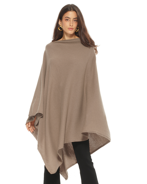 Pure Cashmere Long Poncho