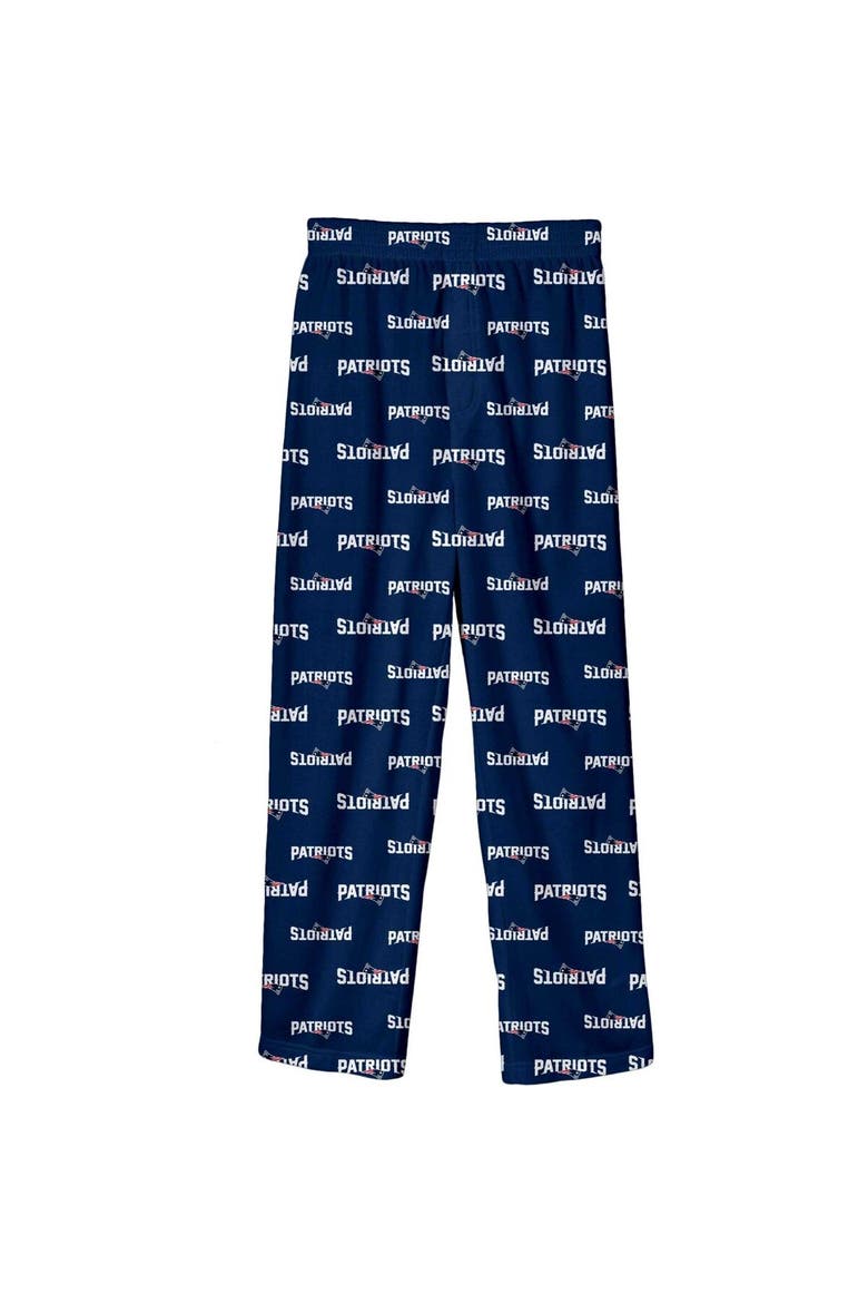 Youth Navy New England Patriots Team-Colored Printed Pajama Pants, Main, color, Navy
