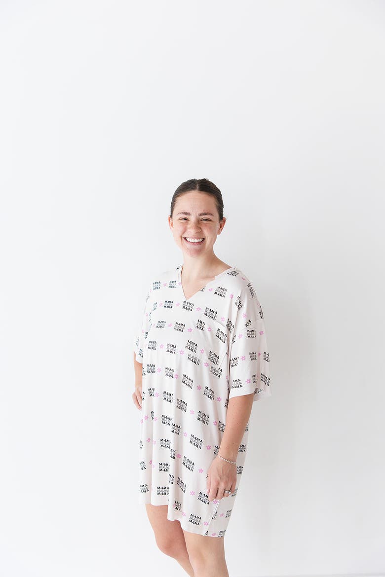 Women's Oversized Sleep Shirt | Mama, Alternate, color, ivo