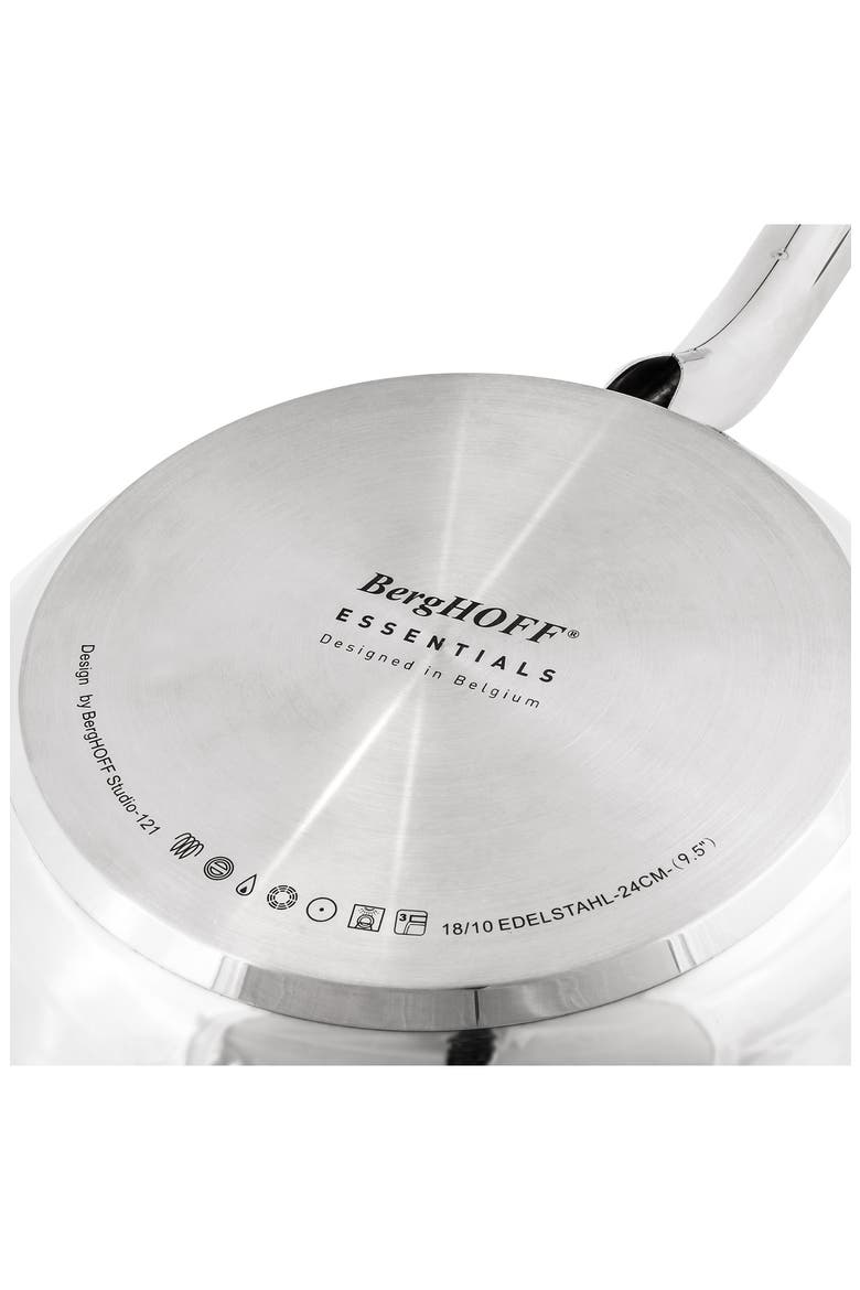 Stainless Steel Belly Fry Pan, Alternate, color, SILVER