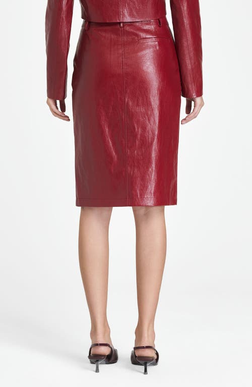 Wayf Margaux Faux Leather Skirt