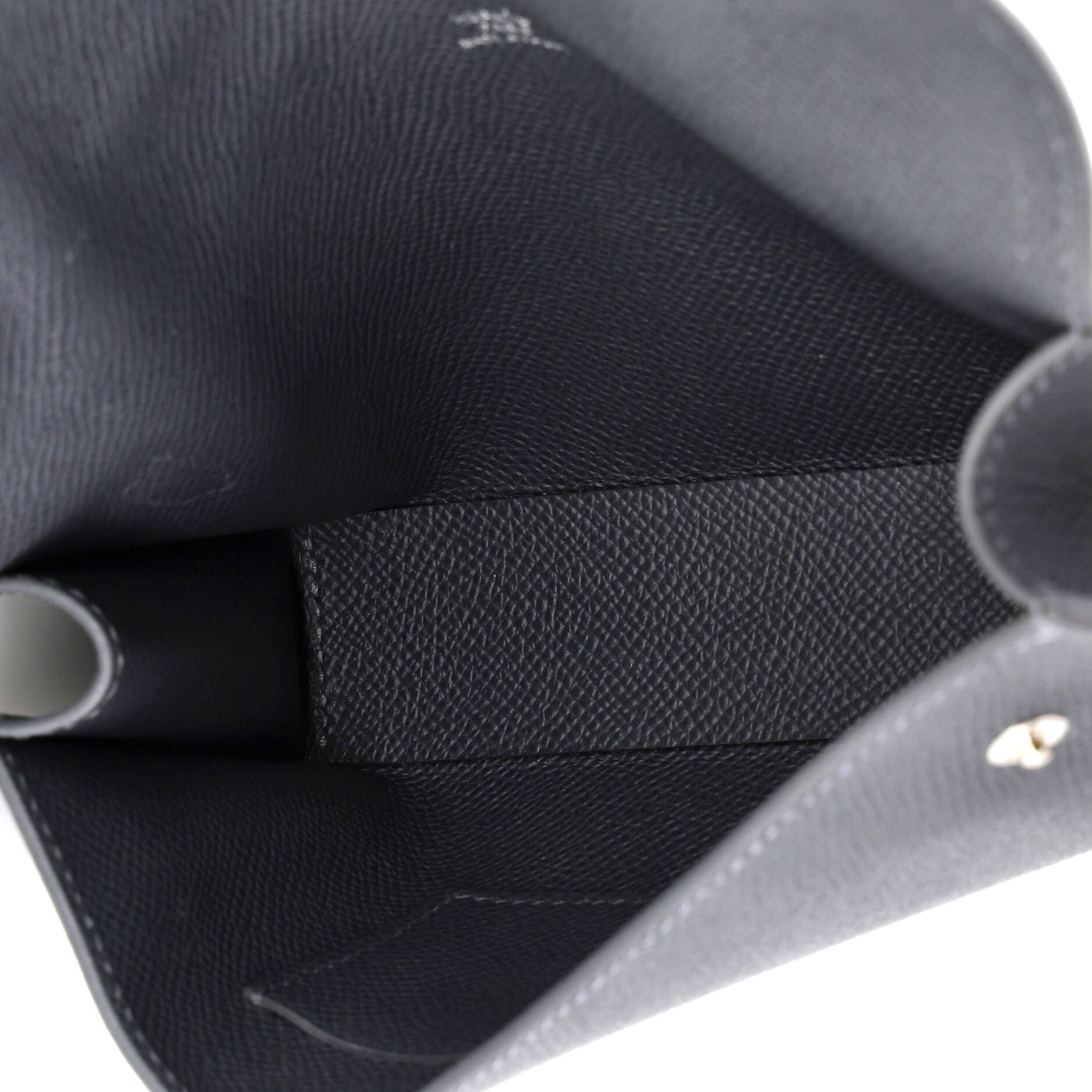 Pre-Owned Hermes Double Snap Pochette Crossbody Epsom, Alternate, color, Gris Misty