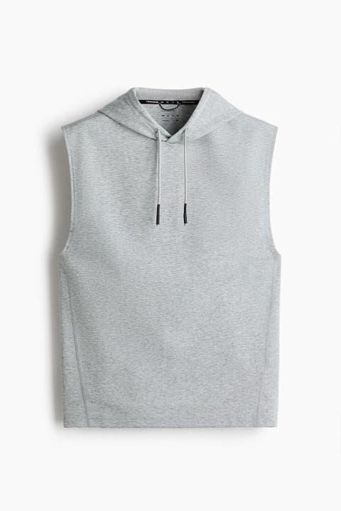 Regular Fit Sleeveless Sports Hoodie With Drymove