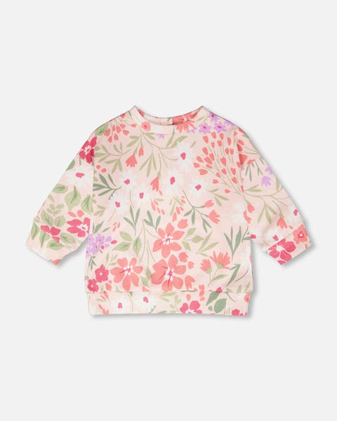 French Terry Printed Flowers Sweatshirt (Baby)