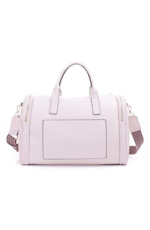 Mali + Lili Amie Recycled Vegan Leather Weekend Duffle Bag In Blush