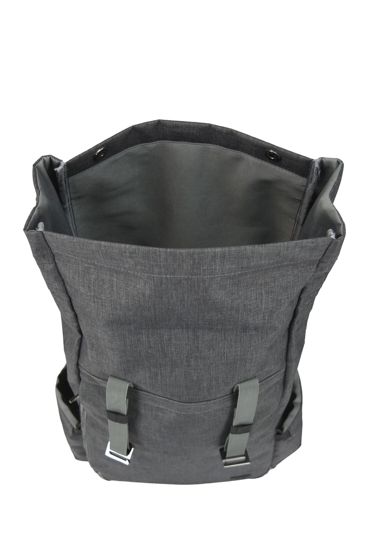 TRAVELERS CHOICE Millennium Roll-Top Canvas Backpack, Grey, Alternate, color, 