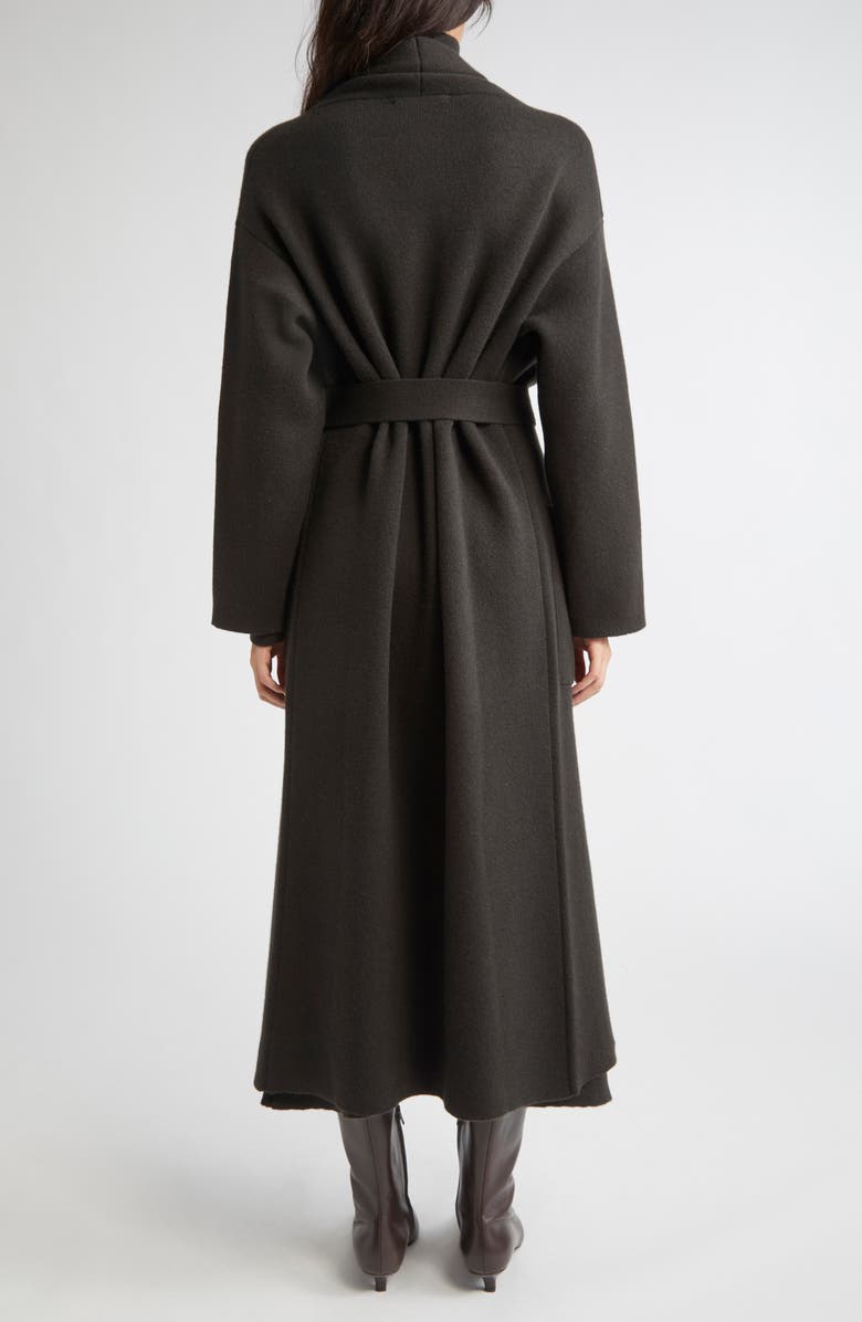 Johnstons of Elgin Belted Double Face Stretch Cashmere & Merino Wool Jacket, Alternate, color, Iron/ Black