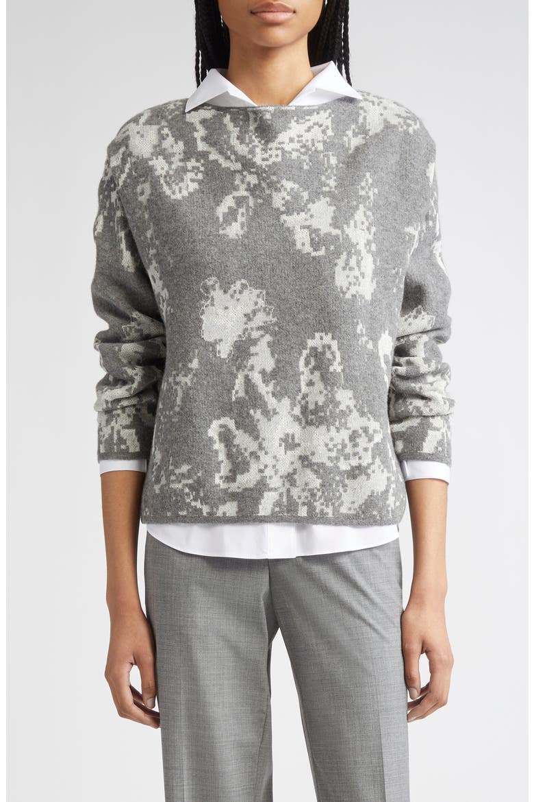 Bateau Neck Jacquard Sweater, Main, color, NICKEL MULTI